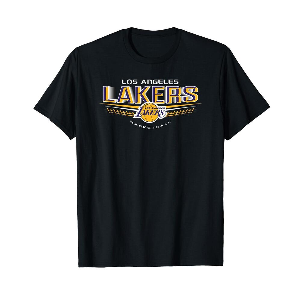 Los Angeles Lakers Nba Los Angeles Lakers El Dorado Black Small Straight T-Shirt
